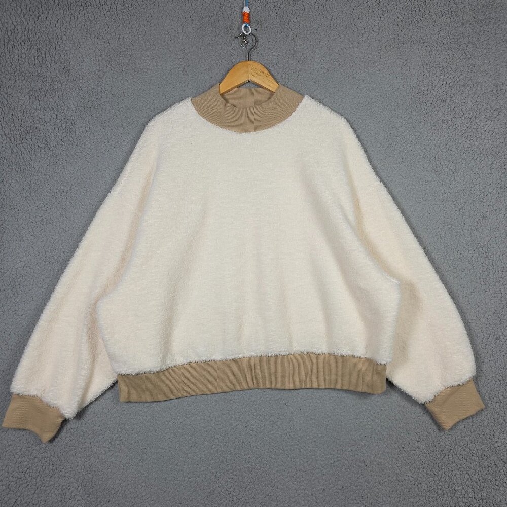 Fabletics Sweater Womens Size 1X Malia Polar Fleece Pullover Ultra Cozy Sherpa